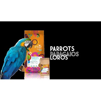 Dist. de Alimentos p/ t/ tipo de Animais | Zoo (Zoológico) PAPAGAIOS | Saco de 6 kg/ 1 Kg  Enriquecido com FOS, VITAMINAS e AMINOACIDOS.